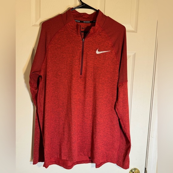 Nike Men’s Burnt Orange‎ Running Quarter Zip Size L Dri fit - Picture 1 of 9